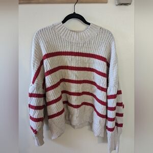 Old Navy Red and White Striped Sweater, size XXL